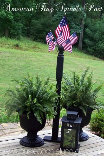 american flag. American Flag Spindle Post