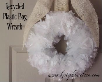 plastic bag wreath