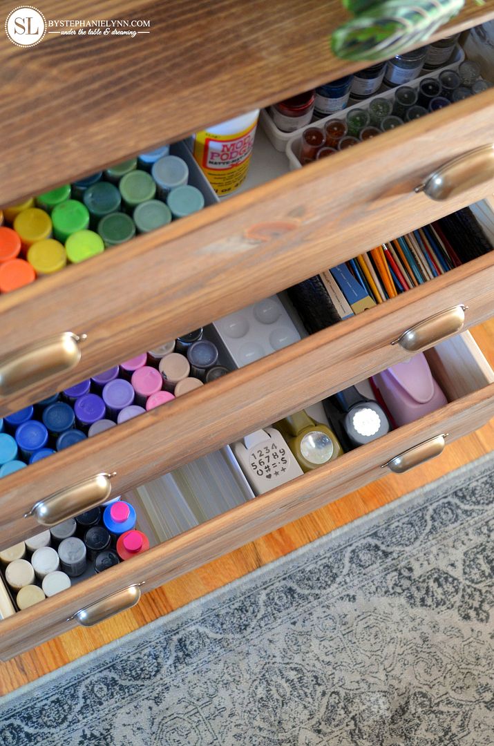 Craft Storage Ideas Ikea Tarva Dresser #michaelsmakers 