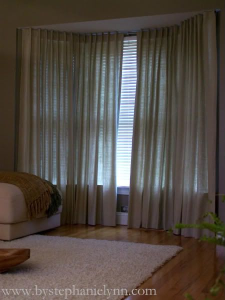 Gray And White Striped Curtains 