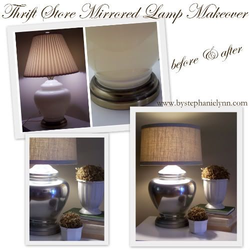 mercury lamp, drum shade, pottery barn inspired