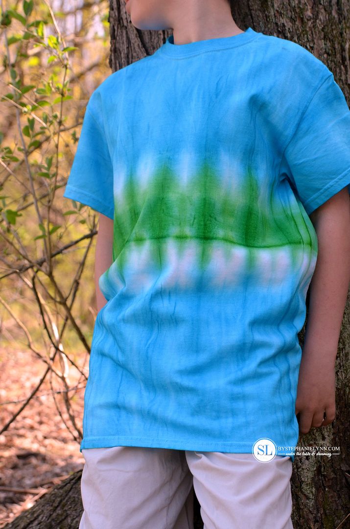Center Stripe Tie Dye Patten