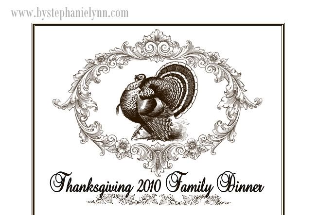 Framed Thanksgiving Menu With Printable Template Bystephanielynn