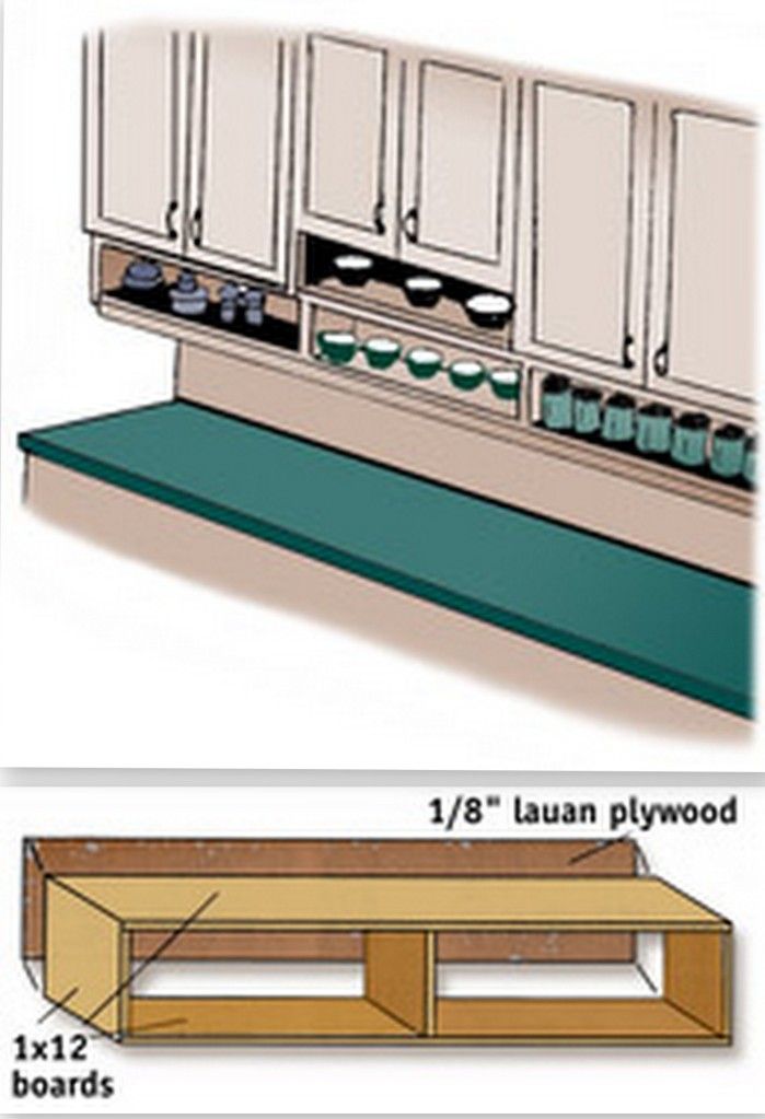 Shelves Under Kitchen Cabinets