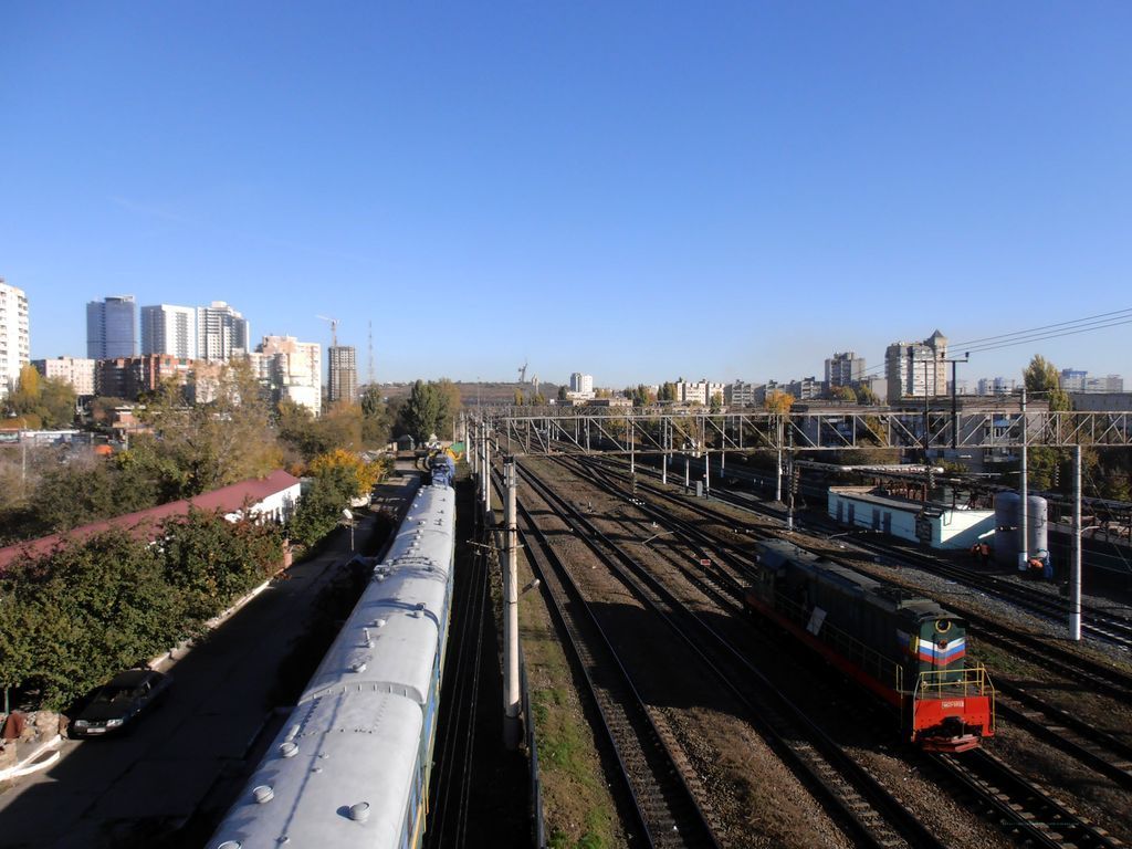 Вид с моста в сторону Мамаева кургана