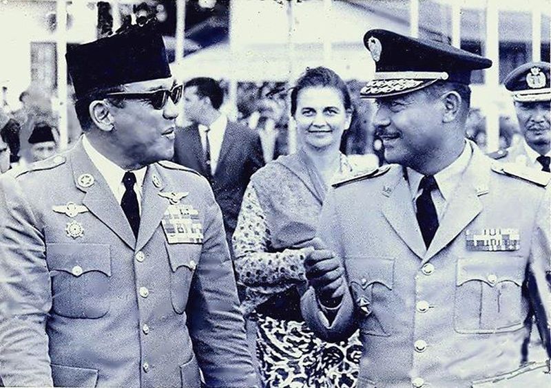 Генерал Аджи с президентом Сукарно
