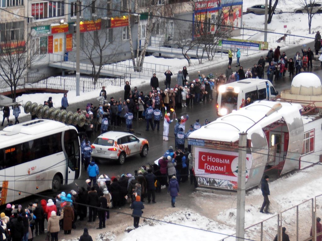 Огонь у остановки