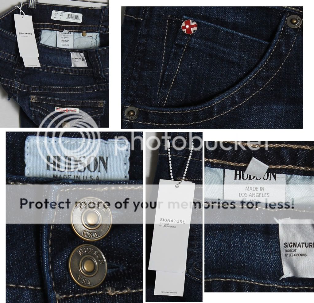 189 NWT 2011 HUDSON JEANS TRIANGLE POCKET BOOTCUT THE ROXY TRX 