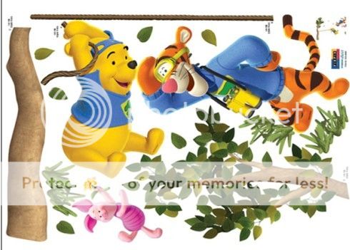 Winnie Pooh & Tigger Wandtattoo Kinderzimmer Wandaufkleber Wandsticker
