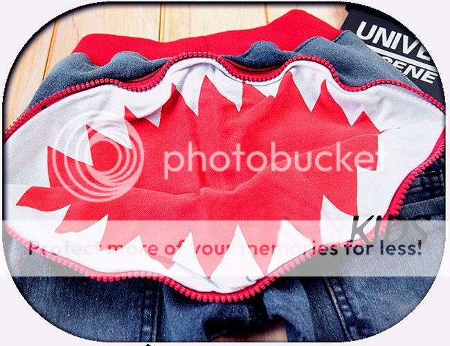 Toddler Kids Boys Shark Zipper Pocket Casual Denim Jeans Trousers Pants Clothing