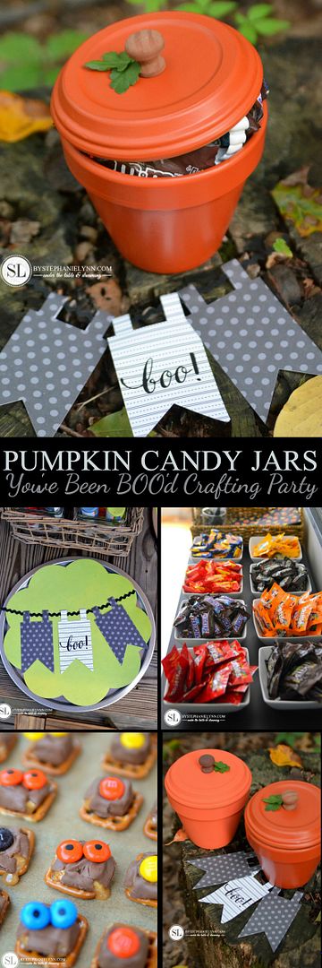 Terra Cotta Pumpkin Candy Jars | You've Been BOO'd Crafting Party #booitforward 