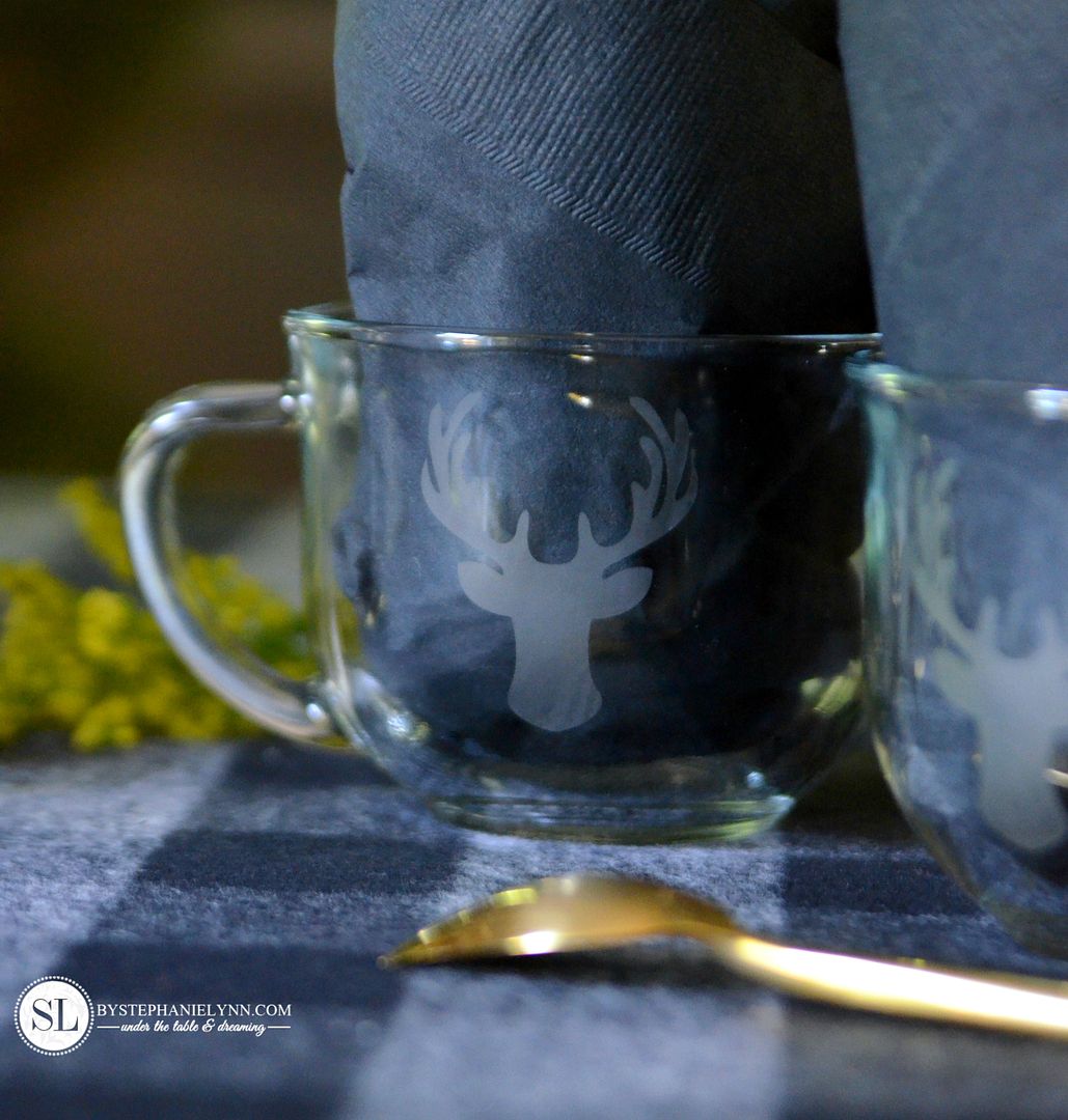 Coffee and Crafts Crafting Party DIY Etched Glass Mugs #StarbucksCaffeLatte #MyStarbucksatHome