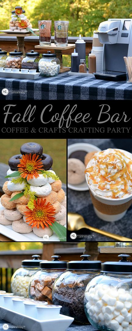Fall Coffee Bar | coffee & crafts crafting party #StarbucksCaffeLatte #MyStarbucksatHome