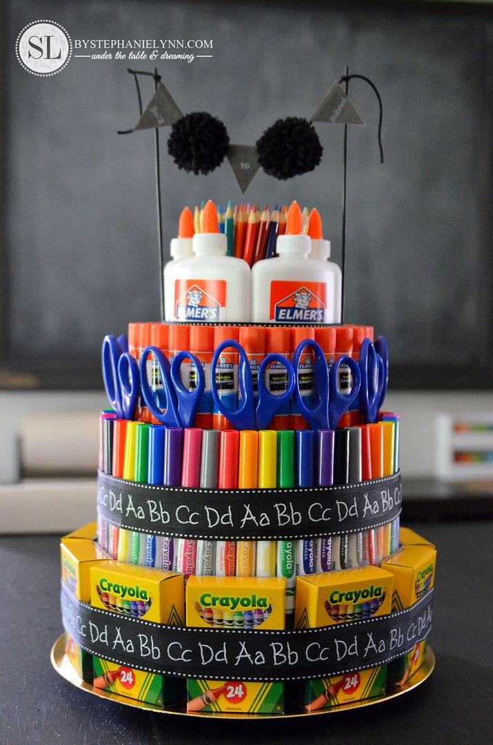 Back to School Supply Tower Cake #create2educate Michaels Stores