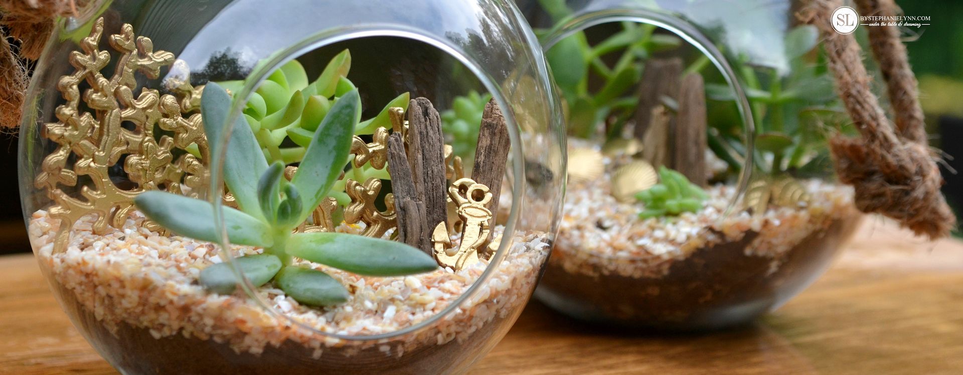 Beach Terrarium | Make your own succulent garden accessories with Friendly Plastic #michaelsmakers 