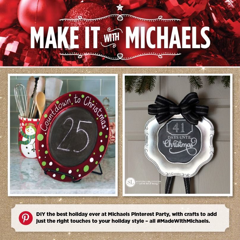 Christmas Countdown Charger #madewithmichaels Pinterest Party