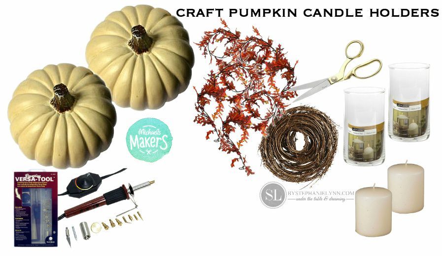 Craft Pumpkin Candle Holder | #michaelsmakers 