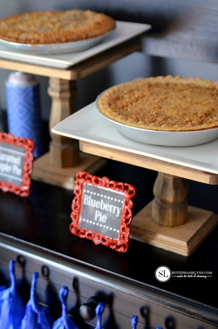 DIY Cake Plates Pie Bar Party #michaelsmakers