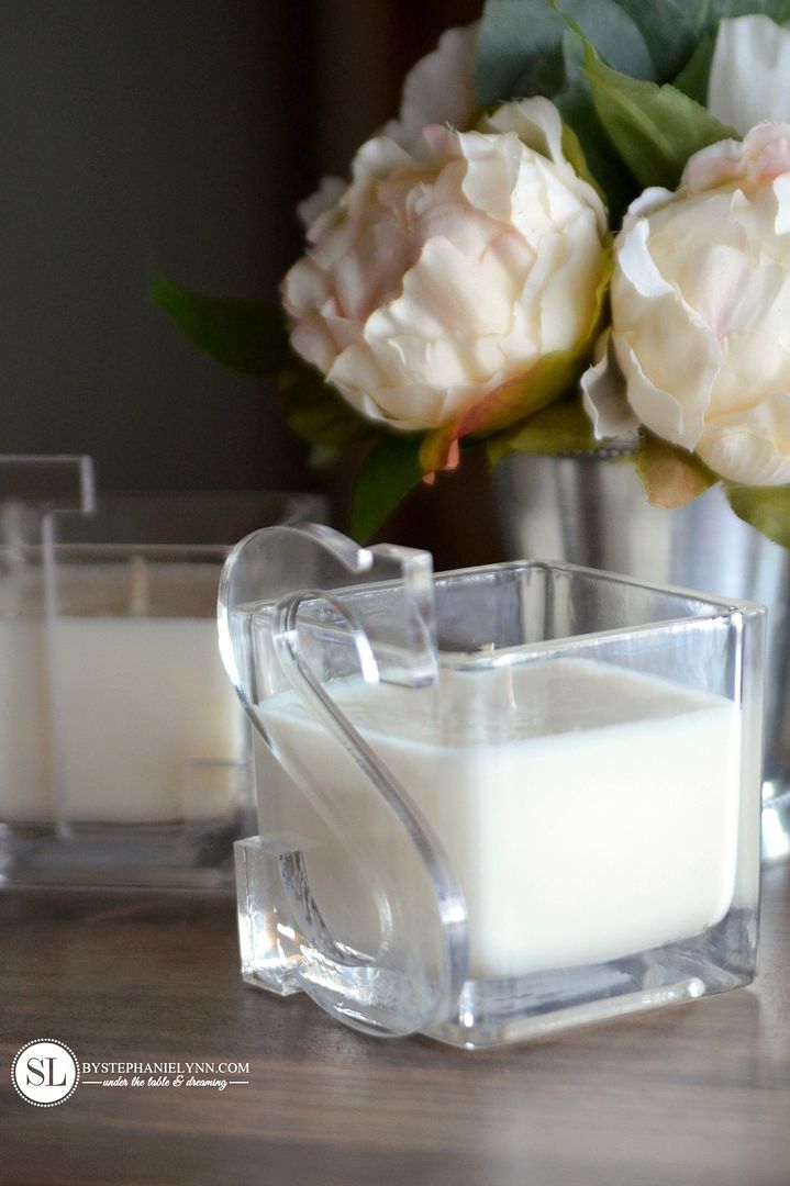DIY Acrylic Lucite Monogram Candle Holder #michaelsmakers 