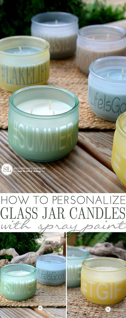 DIY Sea Glass Personalized Candle Jars #michaelsmakers 