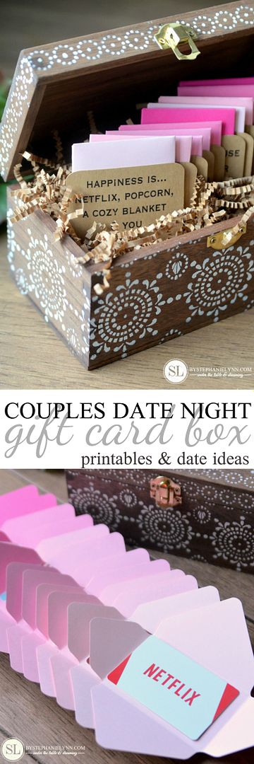 Date Night Gift Card Box | 12 Pre-planned Date Ideas for Two #michaelsmakers 