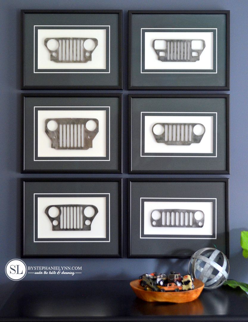 Framed Mini Jeep Grill #michaelsmakers