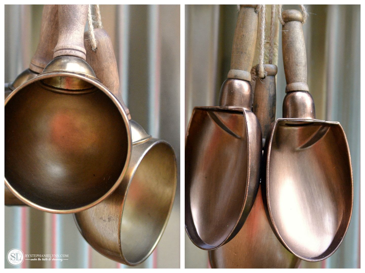 Gold and Copper Garden Scoops #michaelsmakers 