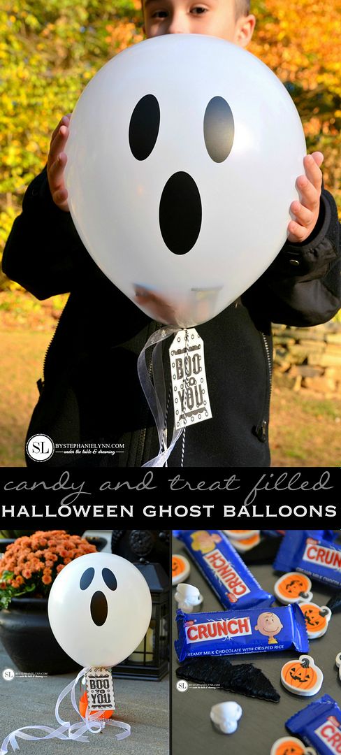 Halloween Ghost Balloons Filled With Candy and Treats - Neighbor Boo