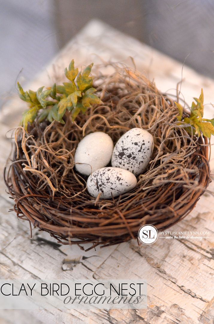 Handmade Clay Bird Egg Nest Ornaments #michaelsmakers