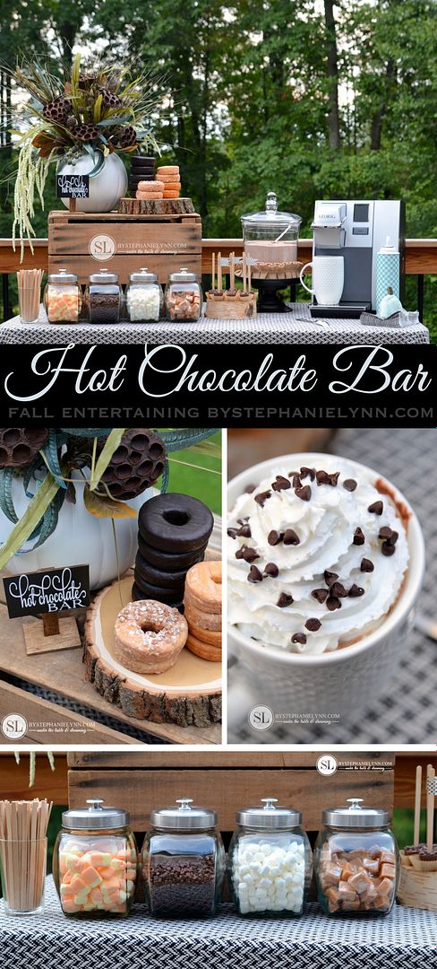 Hot Chocolate Bar Fall Entertaining #michaelsmakers