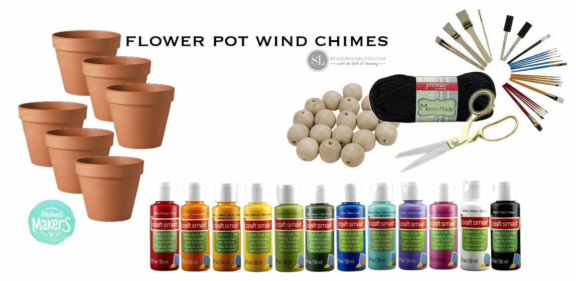 How to Make Flower Pot Wind Chimes DIY Tutorial #michaelsmakers #craftinstyle 