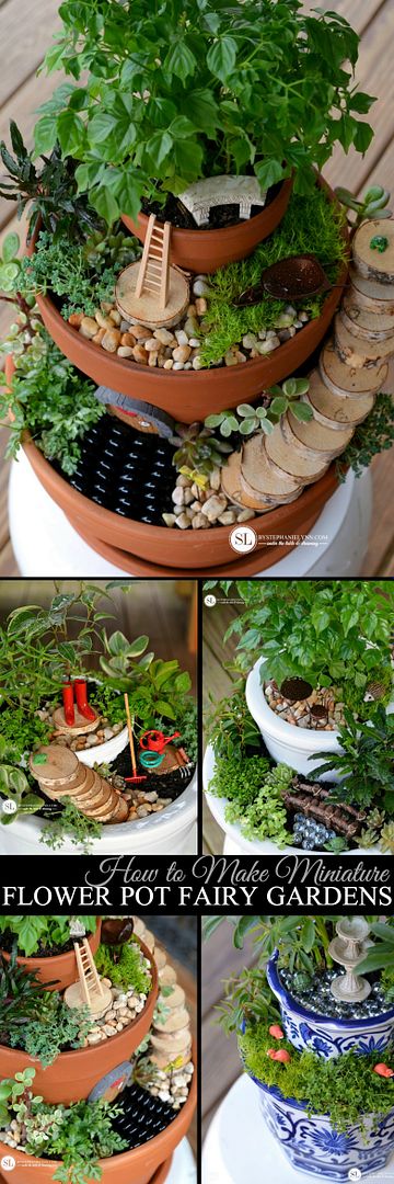 How to Make Miniature Flower Pot Fairy Gardens #michaelsmakers 
