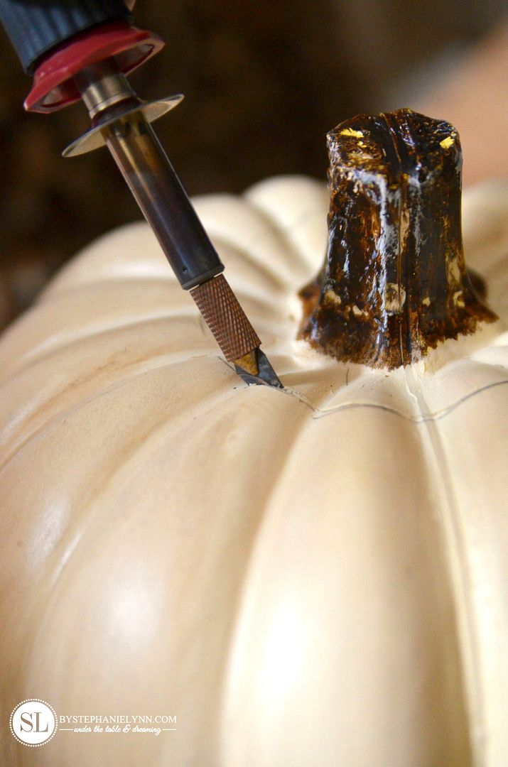 How to Cut A Faux Craft Pumpkin #michaelsmakers 