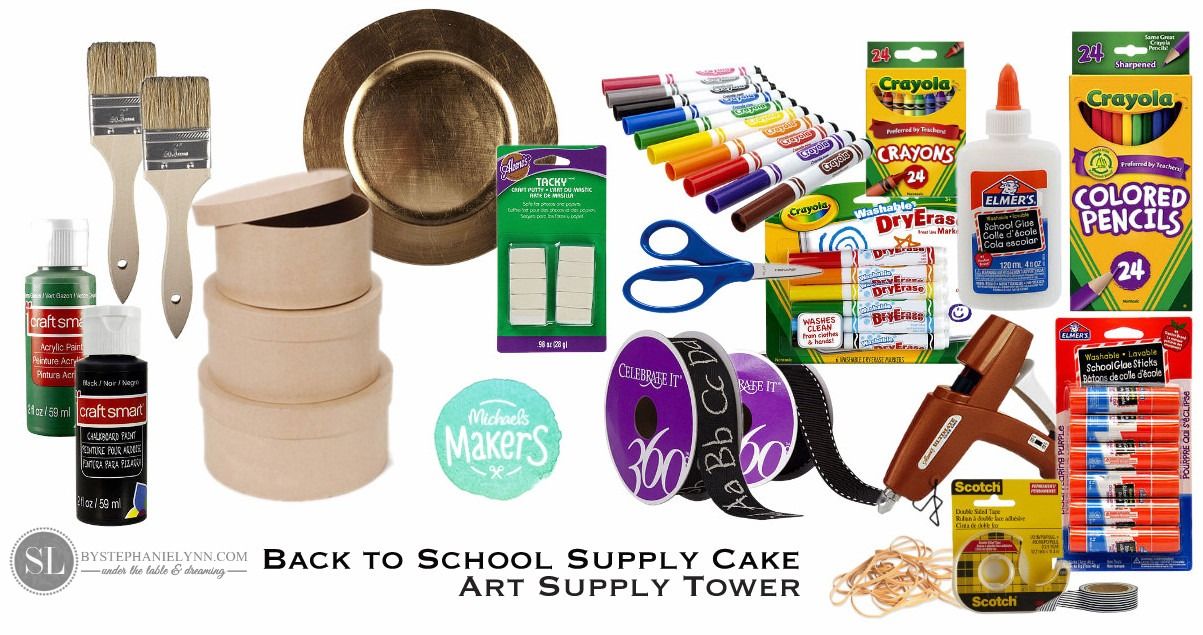 How to Make a Back to School Supply Cake Art Supply Tower #create2educate