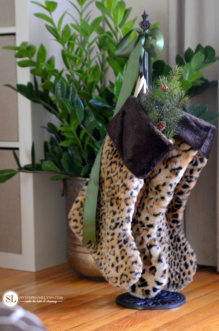 Leopard Christmas Stockings #michaelsmakers 