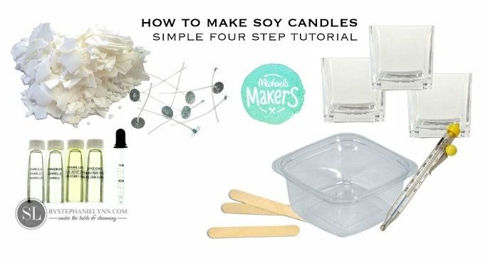 Make Easy Soy Wax Candles | diy personalized candle holders #michaelsmakers 