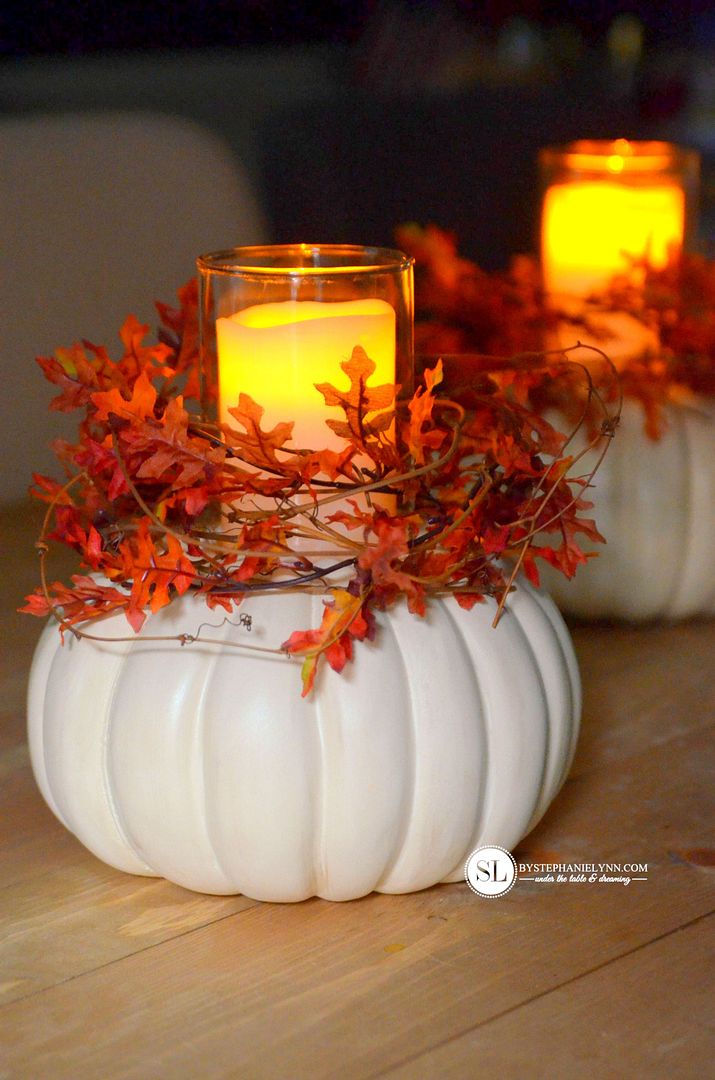 Craft Pumpkin Candle Holders |#michaelsmakers - bystephanielynn