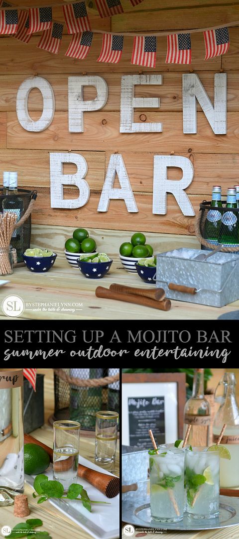 Mojito Bar | Outdoor Summer Entertaining #michaelsmakers 
