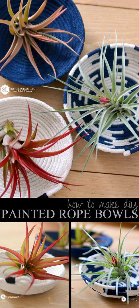Painted Rope Bowls #michaelsmakers #diy Michaels Make Market