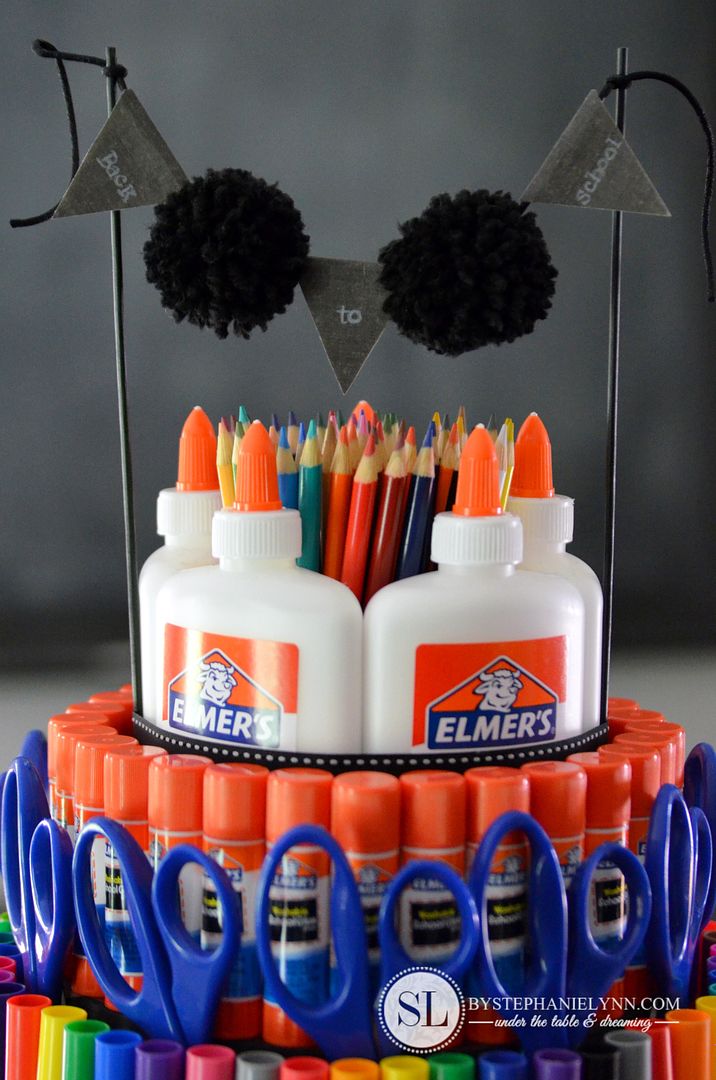 School Supply Cake Teacher Gift | Michaels #create2educate 