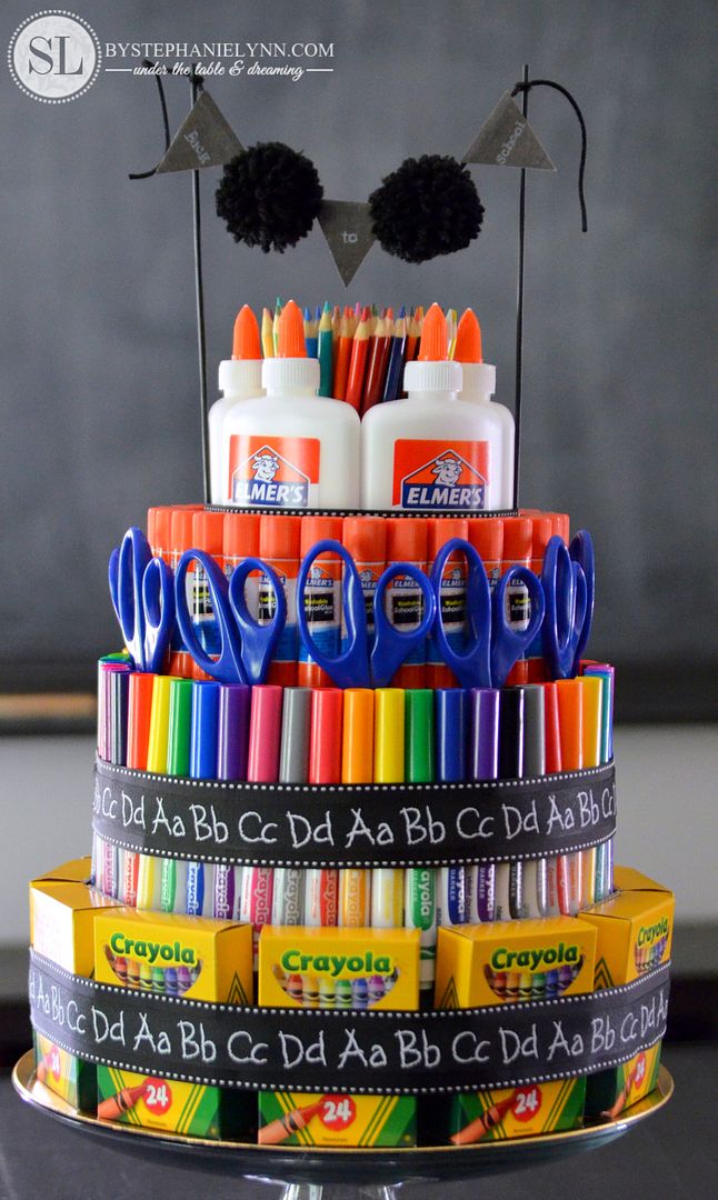 School and Art Supply Cake Tower #create2educate