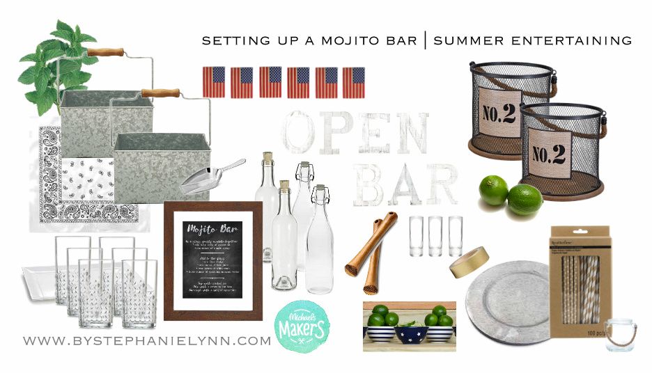 Setting Up a Mojito Bar | Summer Entertaining #michaelsmakers 