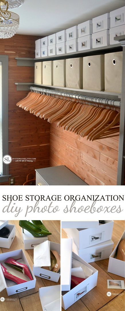 Shoe Storage Organization | DIY Photo Shoeboxes Closet Ideas #michaelsmakers 
