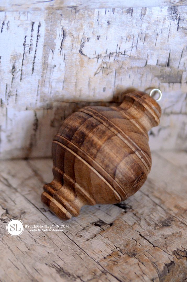 Turned Stained Wooden Ornaments #michaelsmakers