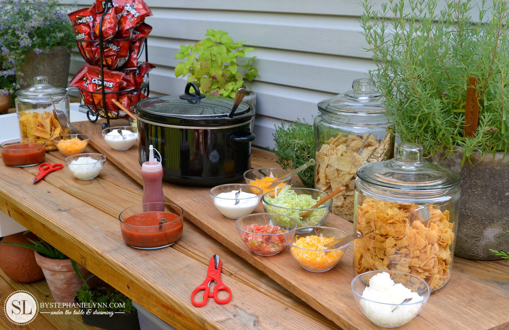 Walking Taco Bar Party | fresh pico de gallo recipe - bystephanielynn