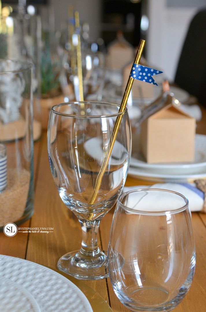 Washi Tape Straw Flags DIY #michaelsmakers 