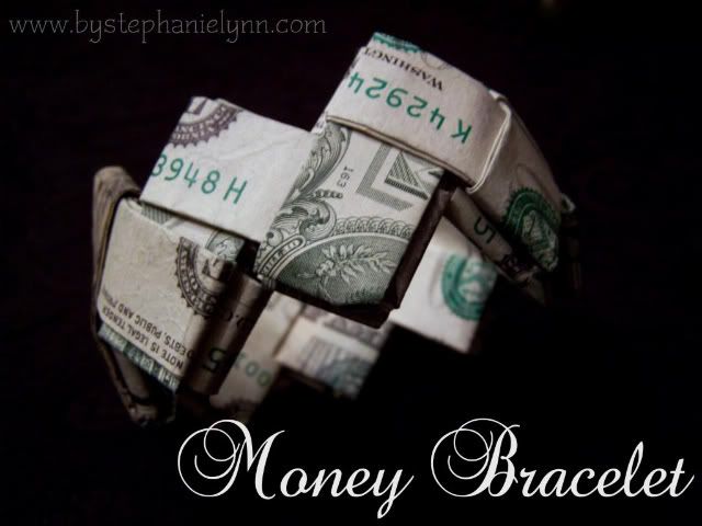 Last Minute Gift Idea – How to Fold a Money Bracelet {Turn Dollar Bills into a Work of Art}