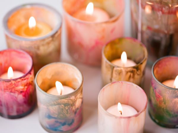 30 Different Ways to Embellish Plain Glass Votive Candle Holders – Saturday Inspiration & Ideas