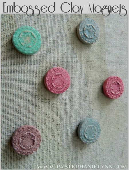 Make Your Own Embossed Clay Magnets {& a PSA Essentials Giveaway Reminder}