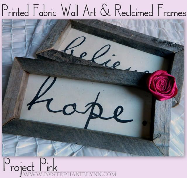 Inspiring Printed Fabric Wall Art and DIY Reclaimed Wooden Frames {Project Pink}